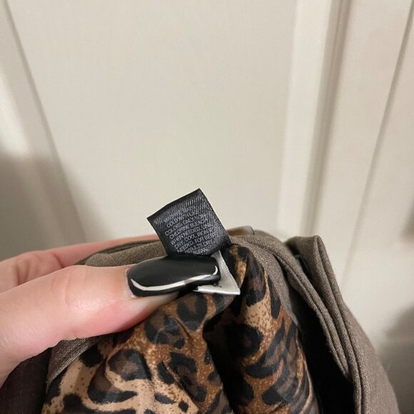 Express Design Studios Womens Brown Back Slit Career Pencil Skirt Size 6 - Picture 7 of 8